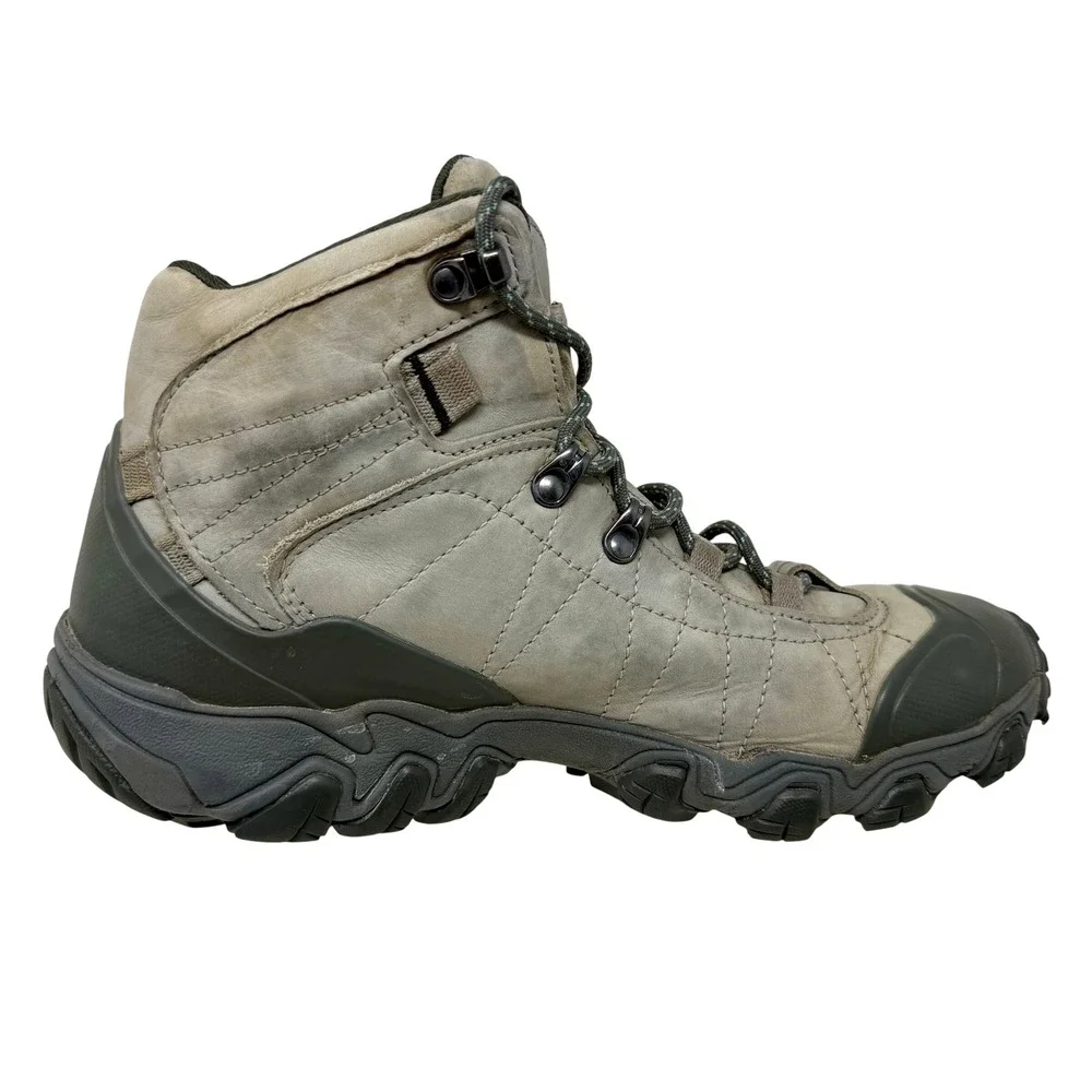 Oboz Premium‎ Bridger Mid Hiking Boots Waterproof Leather Grey Women's Size 11